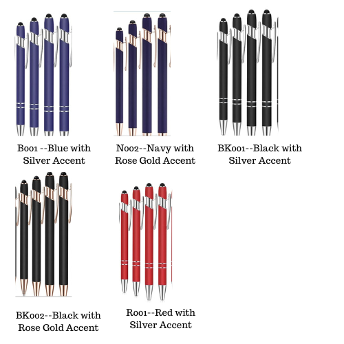 Engraved. Ballpoint Pens | Set of 10 | Black Ink