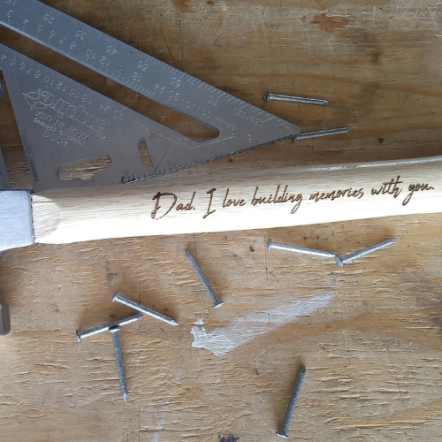 Custom Wood Engraved Hammer | Father's Day